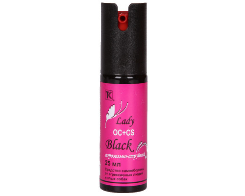Перцовый (газовый) баллончик «Lady Black» 25 мл, аэрозольно-струйный