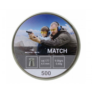 Пневматические пули Borner Match 4,5 мм, 0,60 грамм, 500 штук